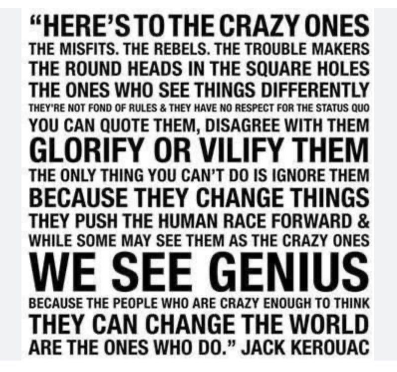 marygerdt's tweet photo. @elonmusk @NJcailin Here’s to the Crazy Ones 💙🙏🏼😎 
Jack Kerouac 📝 https://t.co/ZEqDARlrBs