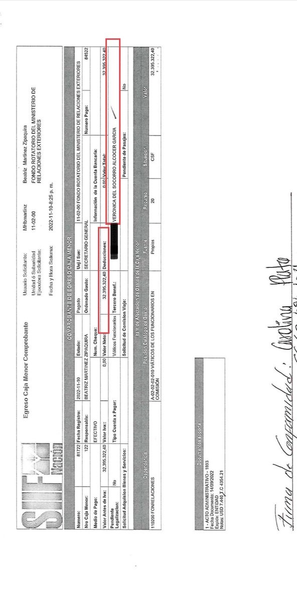 La Cancillería le consignó $32.395.322 de viáticos a la Primera Dama Veronica Alcocer por sus viajes al velorio de la Reina Isabel y su visita al Primer Ministro de Japón. Esto debe acabarse. Alcocer no es funcionaria, nadie la la nombró, nadie la eligió.

#LaPrimeraManda