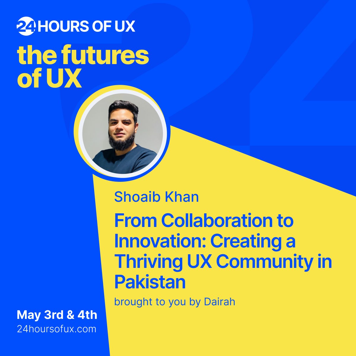 24_ux's tweet photo. #24HoursOfUX Hour 4
Campus Circles: Climbing the UX Career Hill in Ghana, @uxghana
From Collaboration to Innovation: Creating a Thriving UX Community in Pakistan, Dairah
https://t.co/0oG7hx6rBx https://t.co/j08qta1YK6