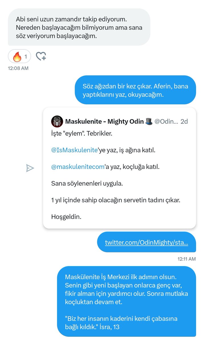 OdinMighty's tweet photo. "Biz her insanın kaderini kendi çabasına bağlı kıldık." - İsra, 13 https://t.co/V0Bugi3T6A
