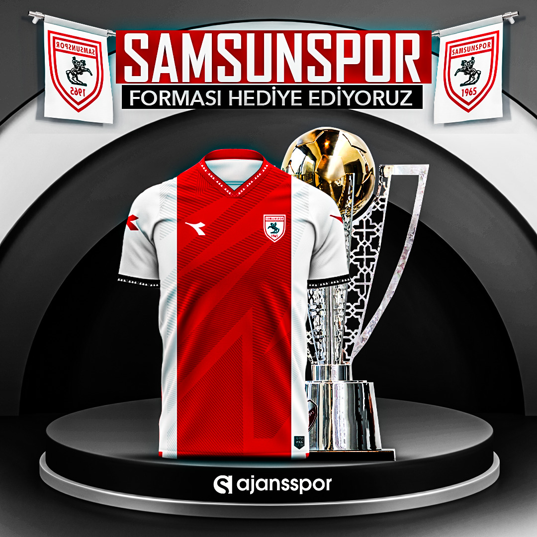 🎁 Şampiyon şehir #Samsun'un şampiyon takımı #Samsunspor'u kutluyor, Samsunspor taraftarının mutluluğunu biz de paylaşıyoruz!

✅ <a href="/ajansspor/">Ajansspor</a>'u takip edip,
❤️ Gönderiyi beğenen ve RT eden,
🤝 1 takipçimize,

🔴⚪️  Store 55 Samsunspor forması hediye!

🗓️ Hediyenin sahibi, 2 Mayıs