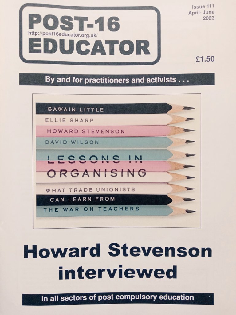 Post16Educator's tweet photo. @UCUBarkingDagen @RogersHistory Frank Coffield interesting still on what happened to education /educators in #FE. But #LessonsInOrganising - though focused on the 'war against teachers' in schools - a must read for educators in all sectors. See our interview with @L_Organising https://t.co/gxY8EToswQ https://t.co/cI44AKHmIQ
