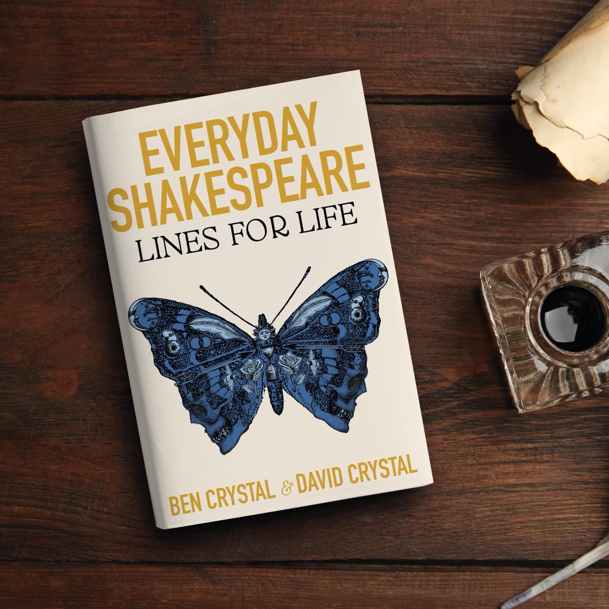 🦋 ANNOUNCEMENT 🦋 This #ShakespeareDay, we're delighted to share the cover of EVERYDAY SHAKESPEARE by @bencrystal and @davcr! A daily shot of eloquence and reflection. Nourish yourself with everyday lines from the Bard. 📜 🖋 Pre-order now: fal.cn/3xDVk