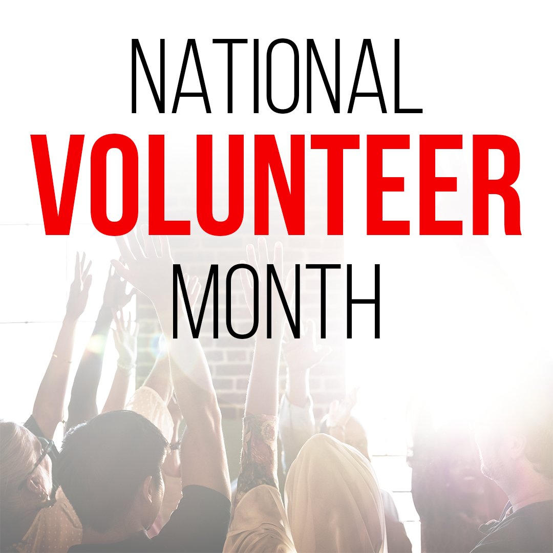 April is #NationalVolunteerMonth! Volunteers make a difference every day by donating their time &amp; effort. Thank you, Volunteers!💙