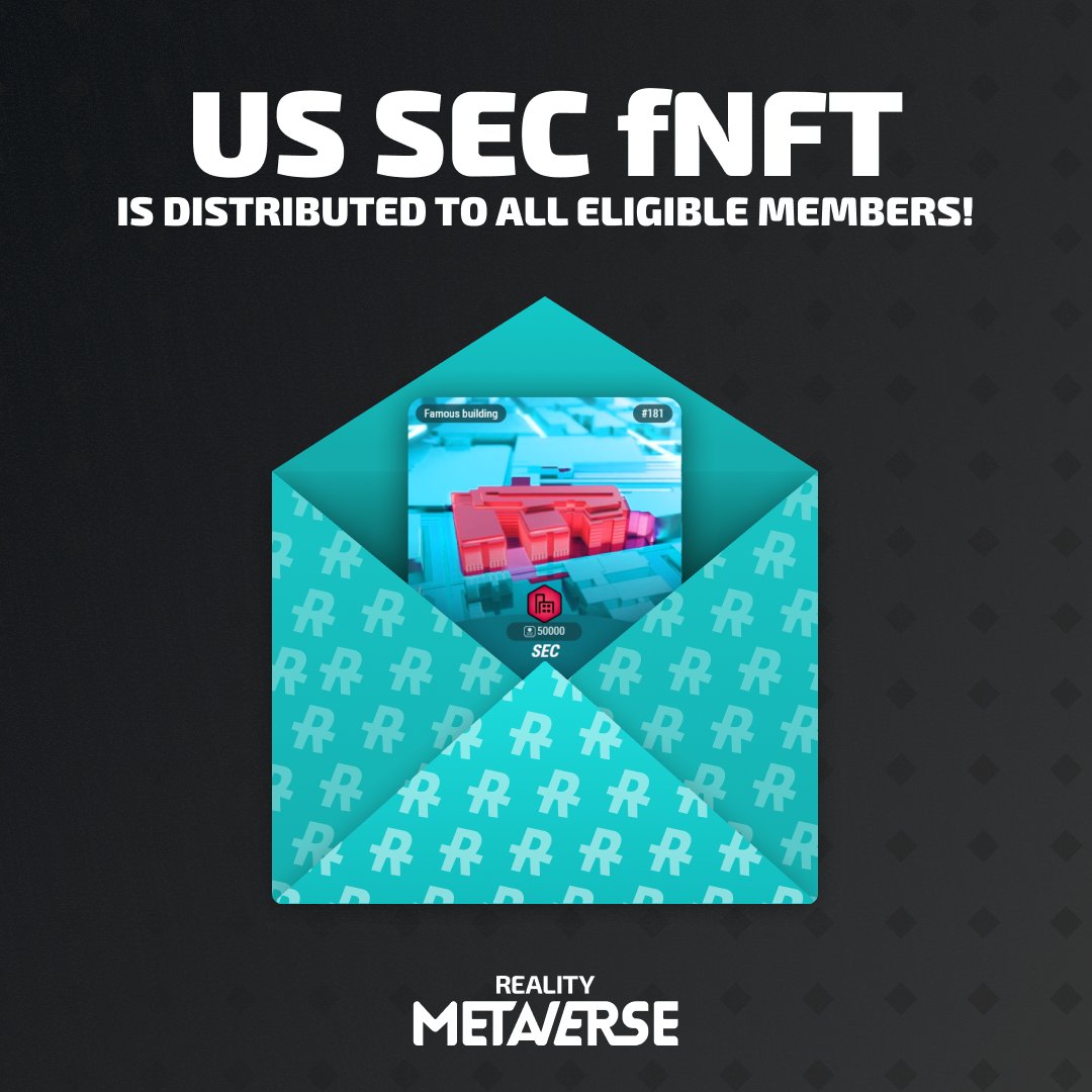 Realitymeta's tweet photo. Just distributed US Sec fNFT to all eligible members!
Thank you for being a part of our community 💙

🗼 Enjoy your unique digital assets
💫 Stay tuned for more exciting updates!

RT + Comment for an #NFT Badge 🎉

#RealityNFT #NFTs #USA #NFT #crypto #airdrop #RLTM #Metaverse https://t.co/zoJcihXqlT