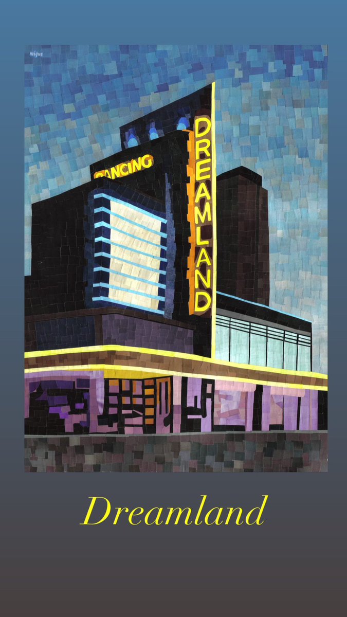 Dreamland - #ProcessVideo Collage / Paper-mosaic on card . #collage #papermosaic #landmark #dreamland #margate #empireoflight #thanet #kent #margatelandmark #dreamlandmargate #margateoldtown #landscape #art #handmade #artforsale #buyart #mique #miqueprojects #england
