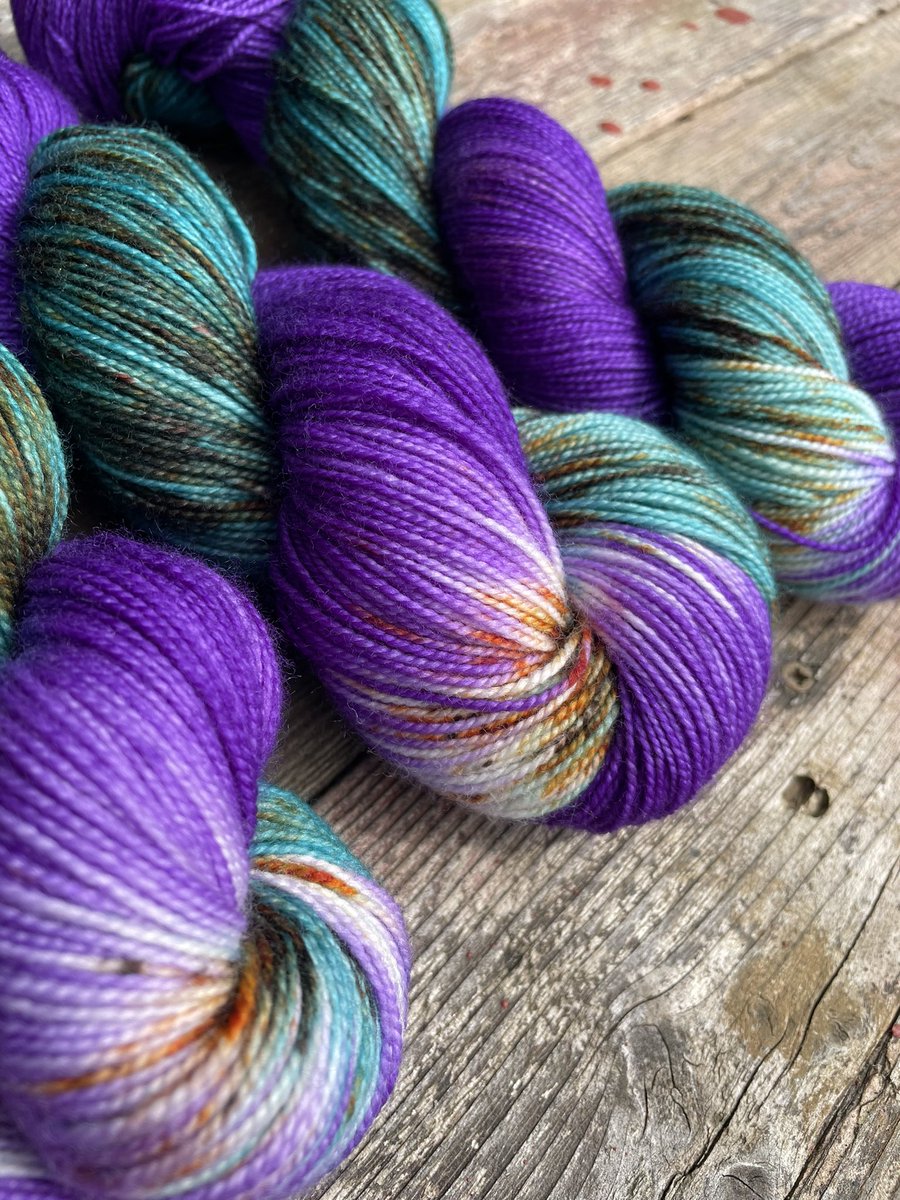 asyetyarns's tweet photo. Today is the last day to get you pre-order in for Aquarius! Yarn inspired by amethysts and turquoise: deep rich purple and teal speckled with browns and oranges. What’s not to love?! https://t.co/9jl9mVq6k2 #KnittingTwitter #YarniesOfTwitter #HumansThatYarn #YarnForSale https://t.co/5KQjAmtLId