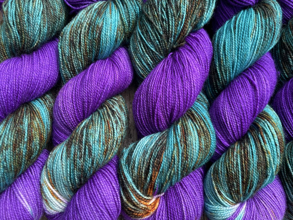 asyetyarns's tweet photo. Today is the last day to get you pre-order in for Aquarius! Yarn inspired by amethysts and turquoise: deep rich purple and teal speckled with browns and oranges. What’s not to love?! https://t.co/9jl9mVq6k2 #KnittingTwitter #YarniesOfTwitter #HumansThatYarn #YarnForSale https://t.co/5KQjAmtLId