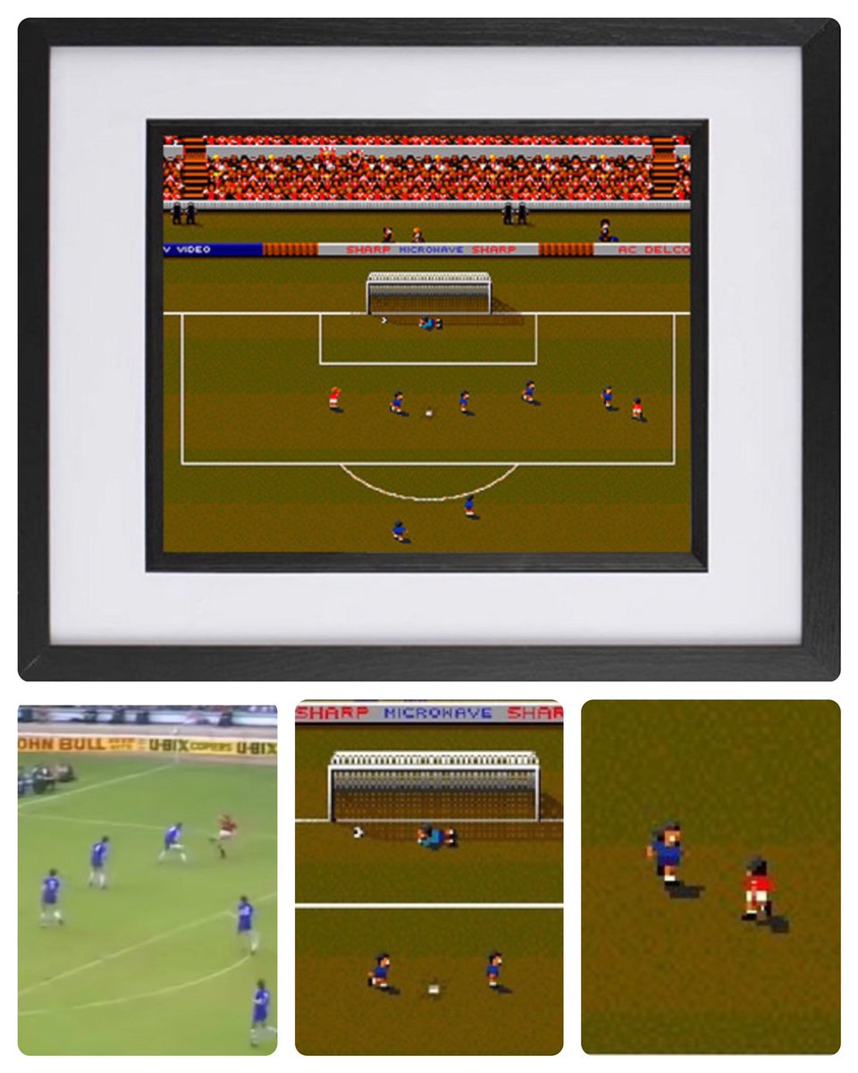 To be in with a chance of winning this fantastic 10x8'' print of <a href="/NormanWhiteside/">Norman Whiteside</a> 85 FA Cup Final goal scene inspired by the classic Sensible Soccer video game, all you have to do is:

1) RT this tweet
2) Follow <a href="/ArndTheGrnds/">Around The Grounds</a> 
3) Tag a fellow Red 

You have until 9pm  #mufc