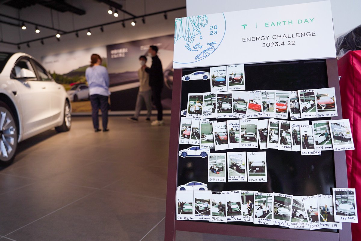 高効率なエネルギー効率を実現するテスラの車両で行われたEarth Day エナジーチャレンジ

日本初の優勝者は…
Model S:🏆Sさん(116Wh/km)
Model 3:🏆のあさん(90Wh/km)
Model X:🏆タカオケンさん(160Wh/km)
Model Y:🏆Toshiさん(97Wh/km)

おめでとうございます!