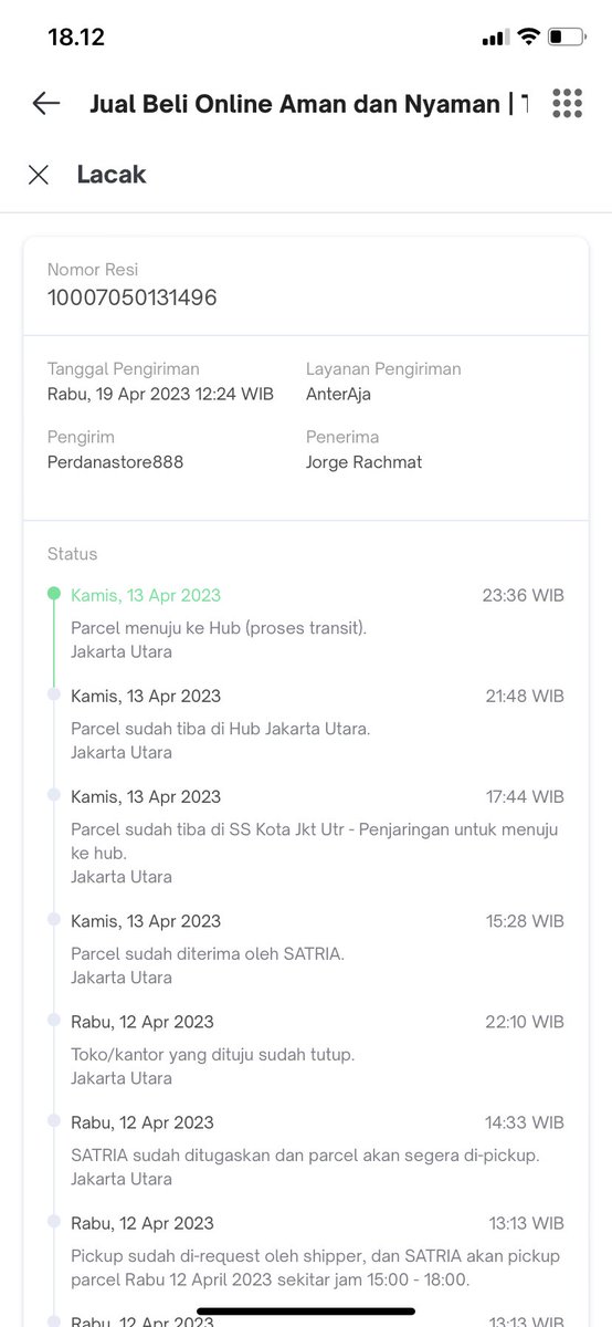 jorgerchmt's tweet photo. @anteraja_id paket hampers lebaran saya order dr tgl 12 april sampe skrng gak jelas kemana arah nya. Asli lah bubarkan aja ekspedisi ini https://t.co/5U9zFMwl8D