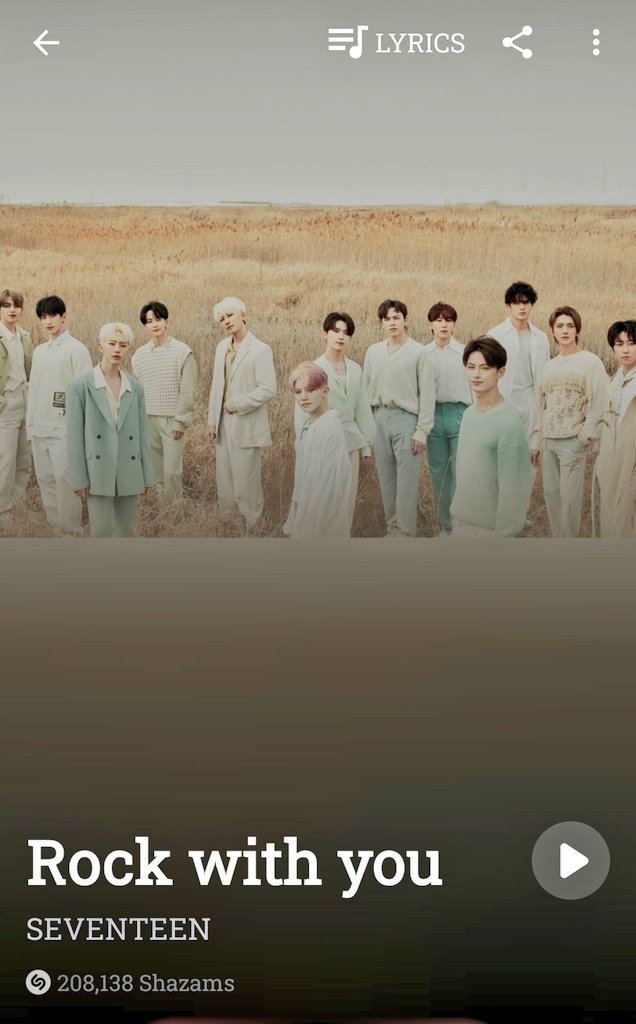 SvtShazam's tweet photo. #TechCheck_FML
Keep streaming and shazaming CARATS all Seventeen songs!
@pledis_17 #SEVENTEEN #세븐틴 https://t.co/6xNJKNTKx3