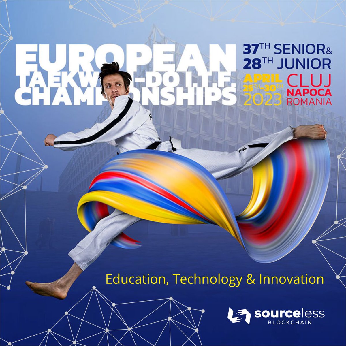 SourcelessB's tweet photo. Sourceless is proud to announce its sponsorship of the upcoming European Championship Taekwon-do ITF, which will be held at BT Arena in Cluj-Napoca from April 25th to April 30th, 2023.
https://t.co/iZG8WqTVzj
#sourcelessblockchain #taekwondo #championship https://t.co/nVoFmuLnEe