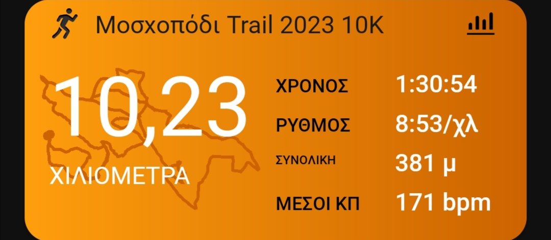 ThanosRunner's tweet photo. #ο_κυκλος_των_χαμενων_δρομικων #moschopoditrail2023 #followthedeer #runwithyourheart  Καλά πήγε. Πιο εύκολος αγώνα από τον Λεβαδο. Δυστυχώς δεν κατάφερα με τόσο κόσμο να εντοπίσω τους @kuklos_dromikon και @goldfish957. Ελπίζω να σκίσατε παίδες. Αποχαιρετώ με δάκρυα τα Triumph19 https://t.co/C8syqoODOD