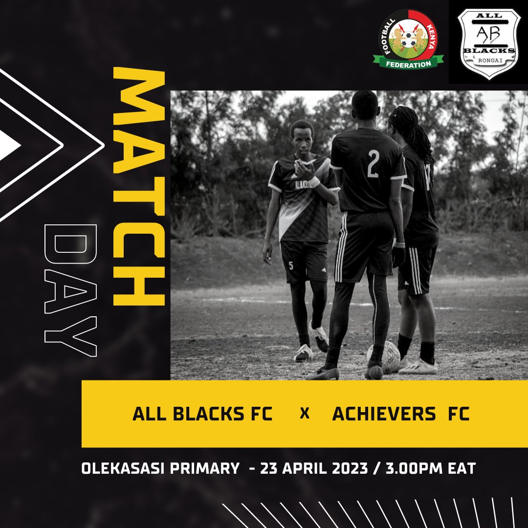 AllBlacksKenya's tweet photo. Gameday...
All Blacks fc vs Achievers fc..
We got this 
#Weareallblacks #weareblacks #rongaiallblacks https://t.co/raCIcYhEgX