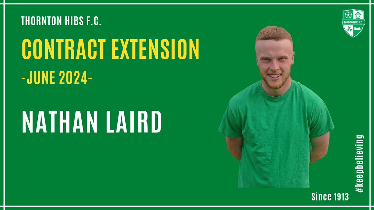 ThorntonHibsFC's tweet photo. CONTRACT EXTENSION | Manager Craig Gilbert has secured yet another of the current squad. Nathan is working his way back from injury and will be an important player in the run-in. https://t.co/AyPIQEEmMG