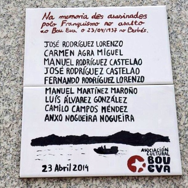AcontraventoGz's tweet photo. Nun día coma hoxe, o 23 de abril de 1937, tiña lugar no porto de Vigo a traxedia do Bou Eva, onde 9 antifascistas galegos quitáronse a vida fuxindo da represión, nun dos maiores suicidios colectivos da Guerra Civil.

Vai fio 👇 https://t.co/NVF8SuC2wd
