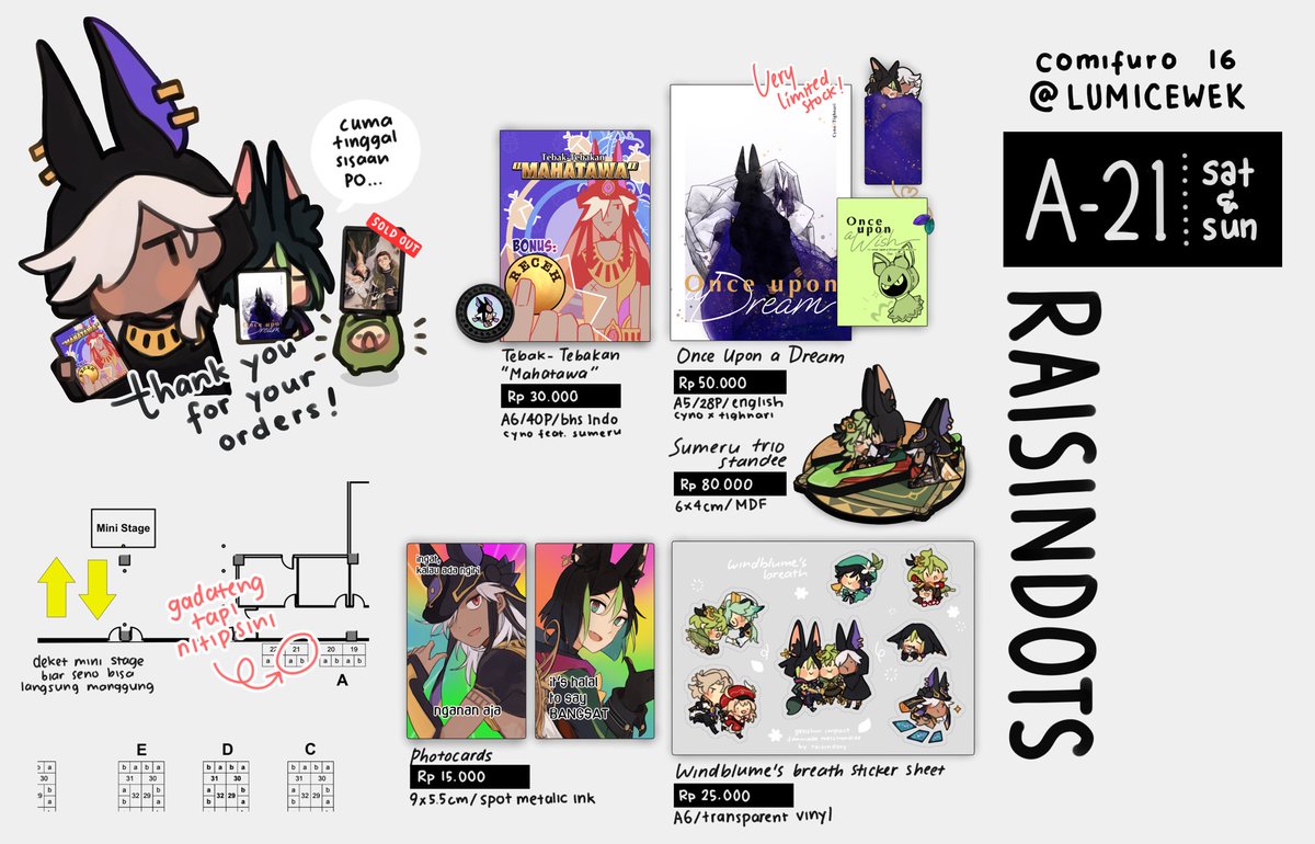 raisindots's tweet photo. Thank you for the immense response and warm support during #cf16 preorders! 
Sadly I won’t be able to attend #comifuro16 but my stuff will be at A-21 (both days)!

Book samples in thread ↓ https://t.co/0BcgPjtE0h