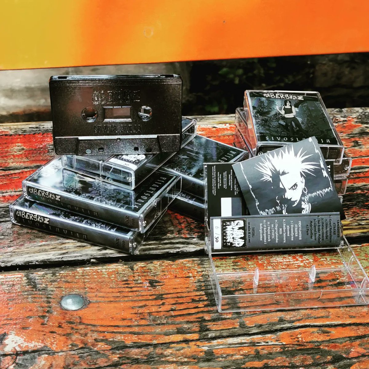 abergazpunk's tweet photo. Abergaz - Sivoslavija #punk tapes arrived! Swamp Noise Records 020 release! 5€ + postage worldwide! Free sticker included! Orders via our Bandcamp soon! Thank you Ćuki for making them! https://t.co/cVp5WdQfC2