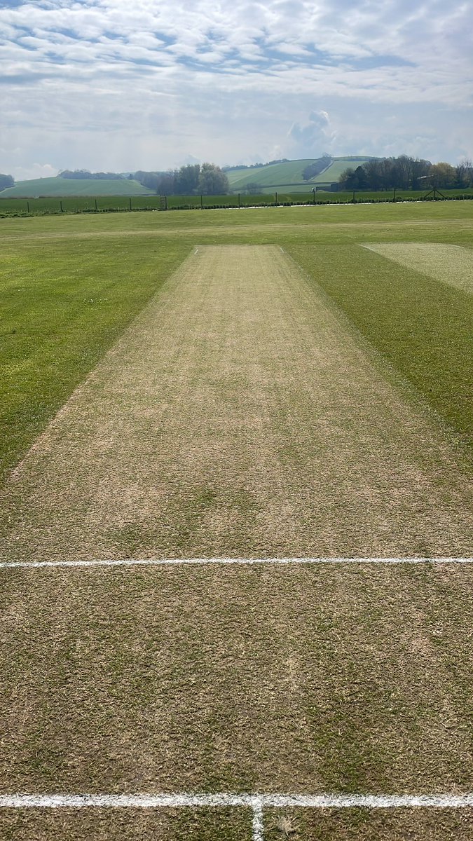 KilveCricket's tweet photo. Dodging the rain to prepare a pitch for the visit of @wedmore_cc next weekend https://t.co/reMj7TKreA