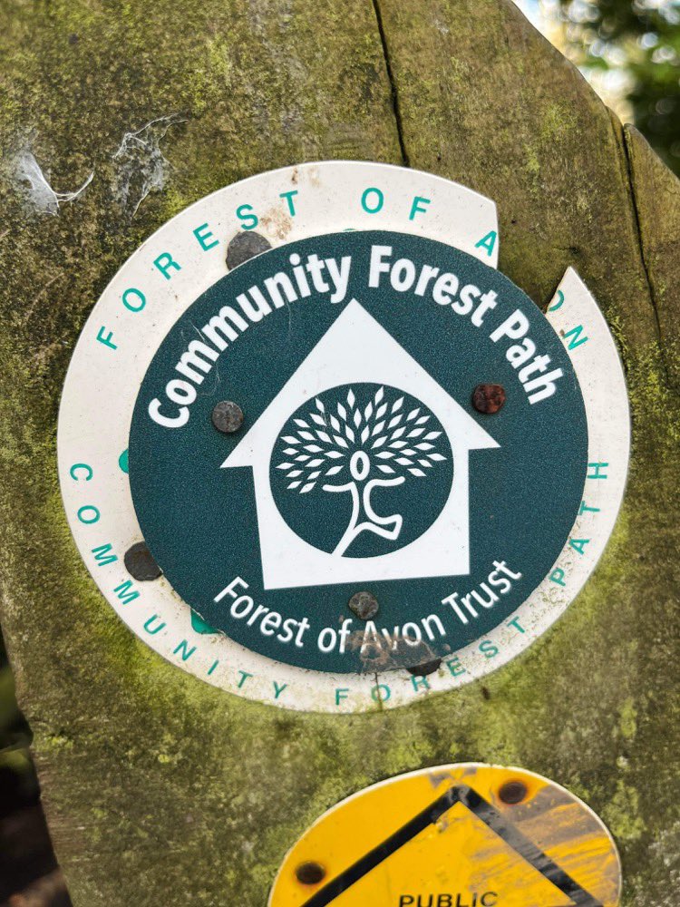 A Community Forest Path sign by Forest of Avon Trust in Somerset UK @forestofavon #wpts #hike #trail