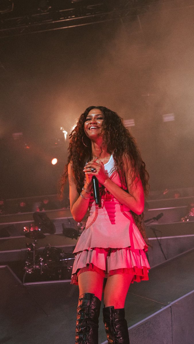 Zendaya photographed on stage at Coachella