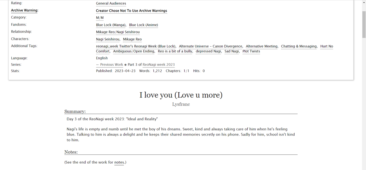 Lysfranc00's tweet photo. #reonagiweek #ReonagiWeek2023 Day 3: "Ideal and Reality"
Good reading and hope you will enjoy it!✨A smaller story but I had a lot of fun writing it! https://t.co/zqN744tkTW https://t.co/AvrePOEqjP