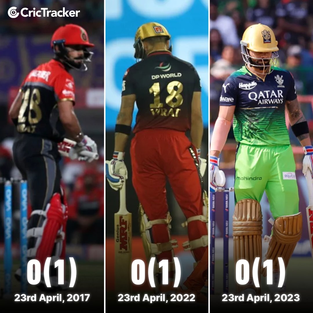 23rd April - A day to forget for Virat Kohli.

📸: IPL

#ViratKohli #TrentBoult #RCBvsRR