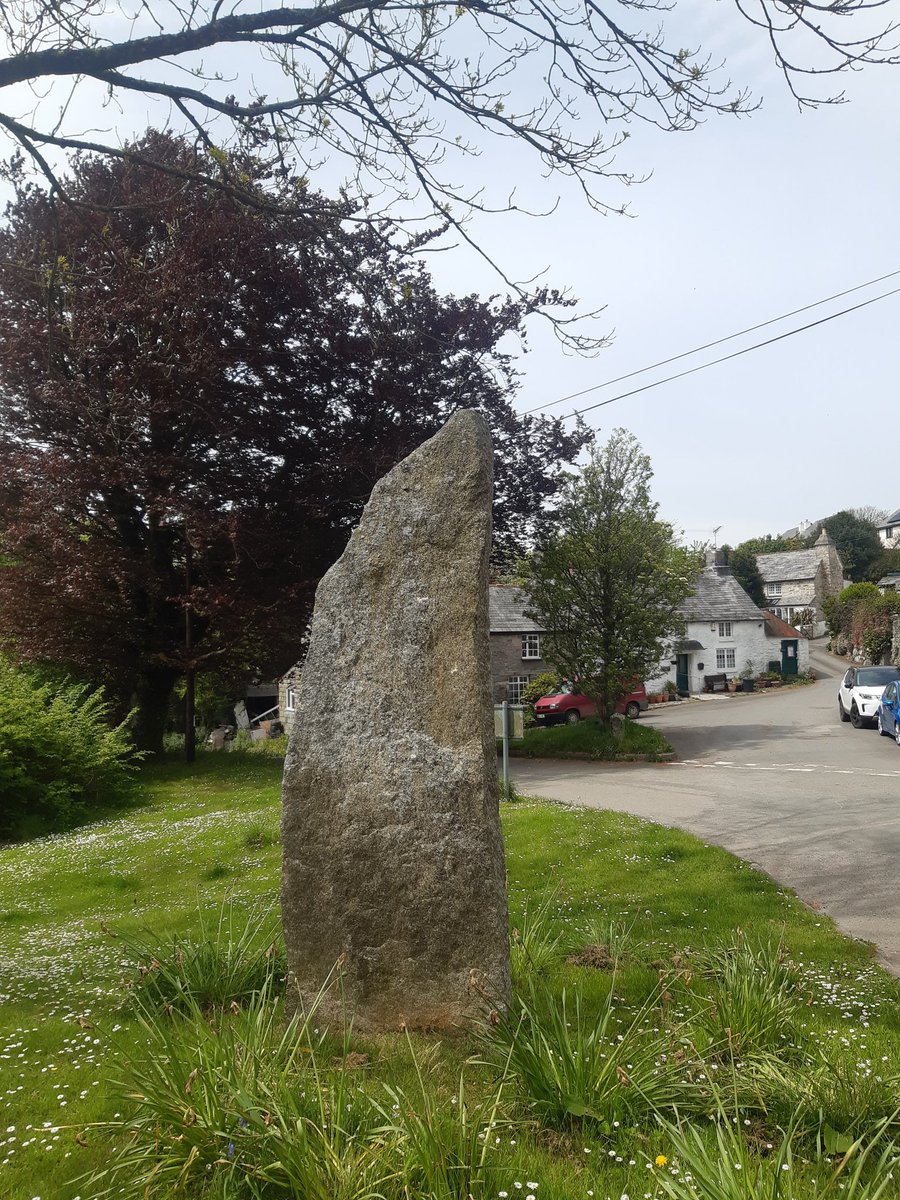 Millennium stone Blisland green #StandingStoneSunday #BodminMoor #Cornwall.