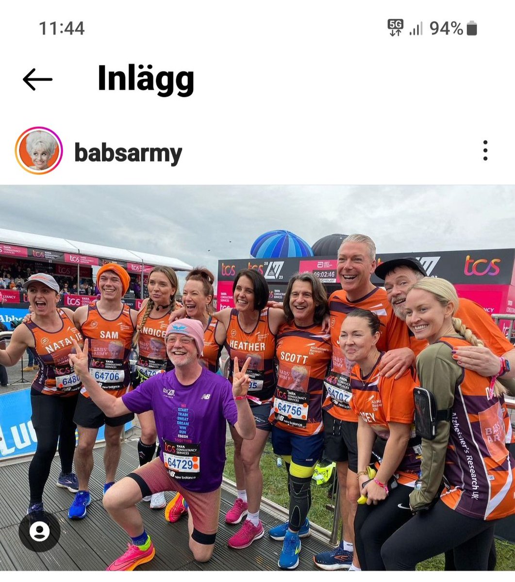 Love this pic🥰 Go #BabsArmy #LondonMarathon