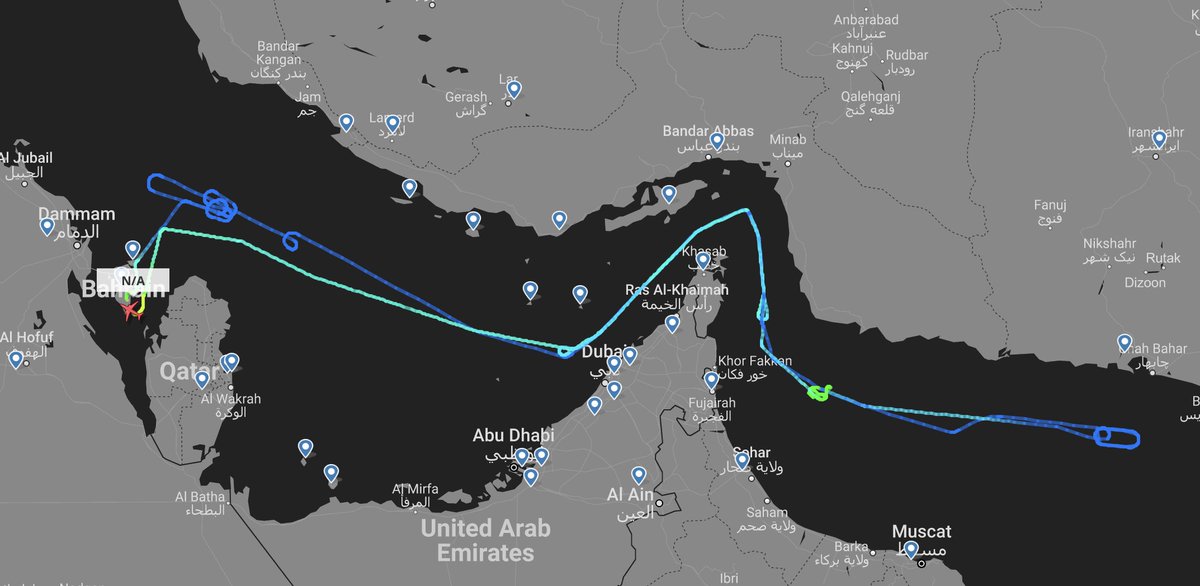 TheSnoopySnoop's tweet photo. #AE679B P-8A Poseidon US Navy RTB after a 7hr op over the Persian Gulf & Gulf of Oman
#avgeek #Planespotting https://t.co/BCDsVhgNGS