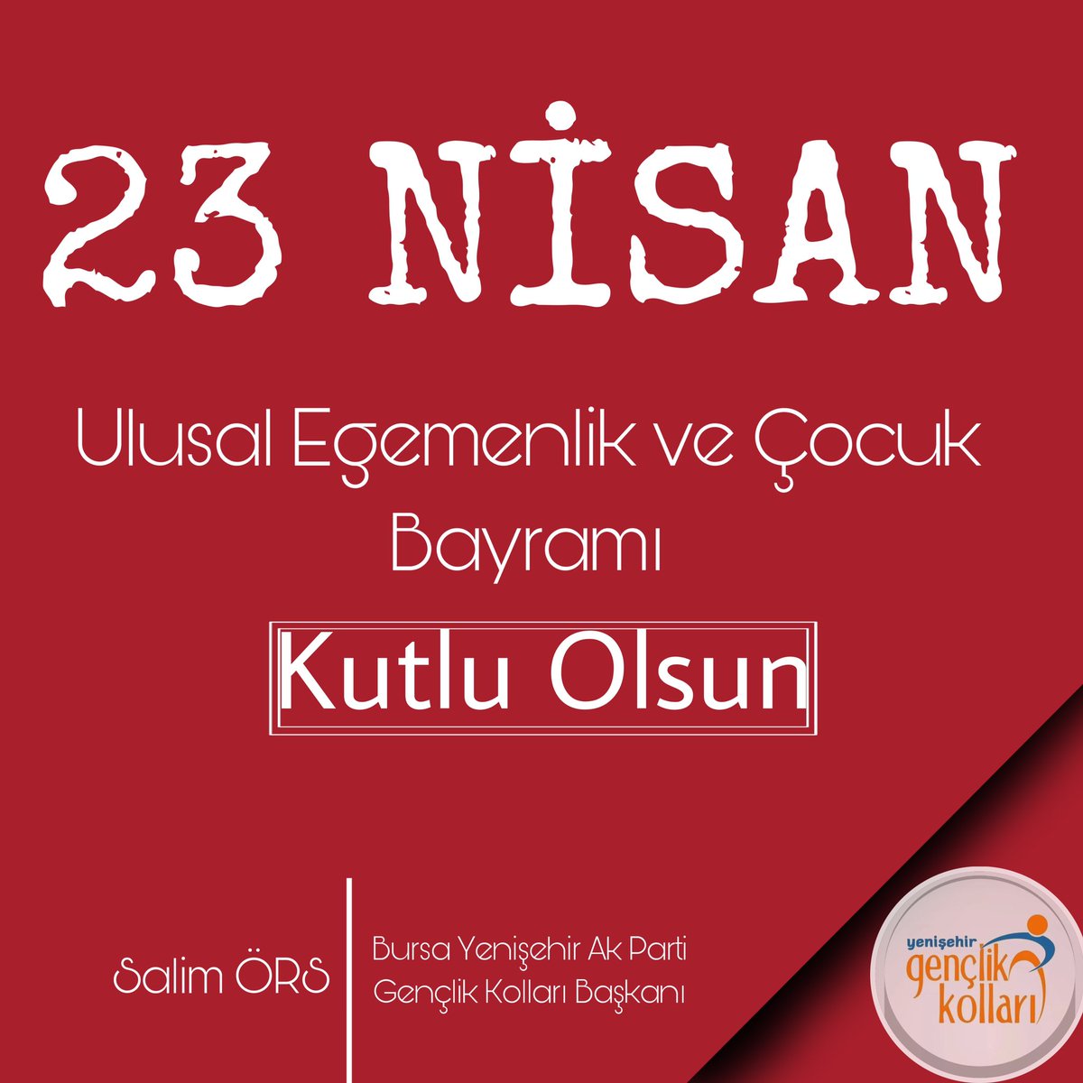 akgncyenisehir's tweet photo. 23 Nisan Ulusal Egemenlik ve Çocuk Bayramı Kutlu Olsun!🎈
#23Nisan https://t.co/BJaR2Mhylh