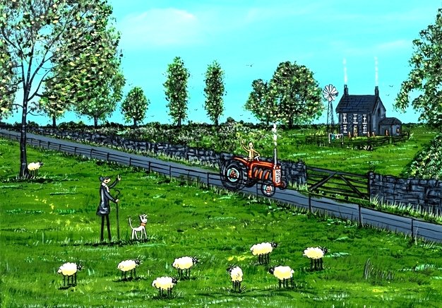 Southlondondan's tweet photo. One of our sheep "Bert" is hiding..@mimmsy_mimz @sallythomsett @art_colored @SuesArt @APainting_ADay @art4artsake7 @shaunthesheep #sheep #FarmingForum https://t.co/lZe5ZksSWV