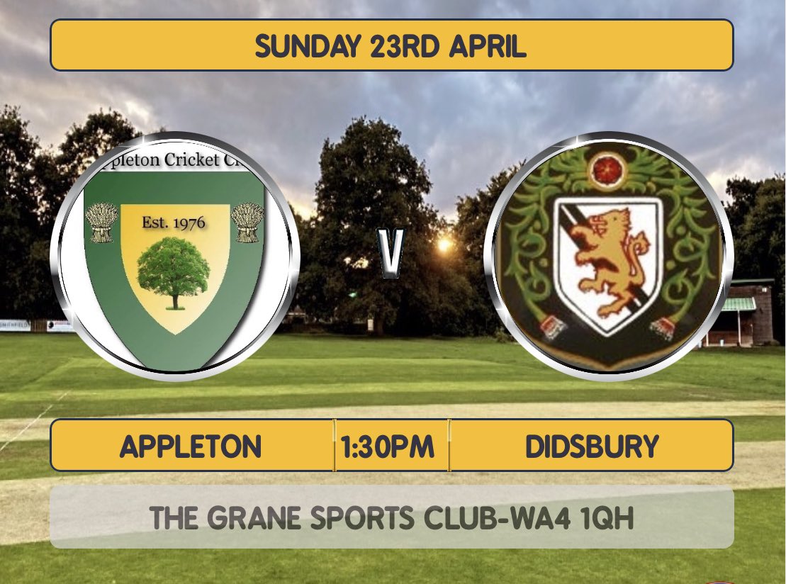 First one of the season🏏 kicking off with a home fixture. Slight change of venue today, details are below👇