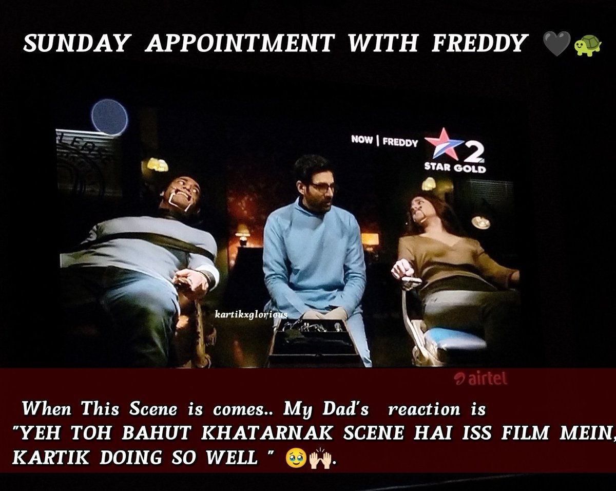 kartikxglorious's tweet photo. I hope you love my Dad's Reaction , I'm waiting for this record a reaction of my Dad but unfortunately not possible.. But He appreciated you in every bit of scenes .. And became a fan of you. 😭🥺.
@TheAaryanKartik
#SUNDAYWITHFREDDY 🐢🖤 https://t.co/OqJ5MSUYU9