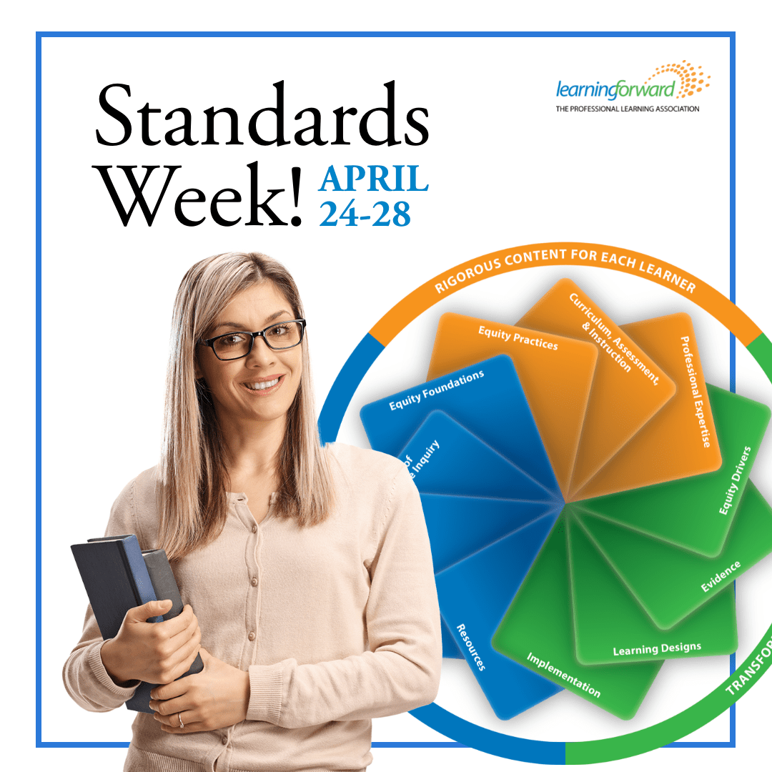 LearningForward's tweet photo. Have you added Standards Week live streams to your calendar? 🗓️

Save room on your calendar this week to join us each day @ 3 PM ET to learn about resources supporting the implementation of high-quality professional learning. 

Learn more: https://t.co/ifUFoE3Z1Z #Stand4PL https://t.co/OljhewNGdc
