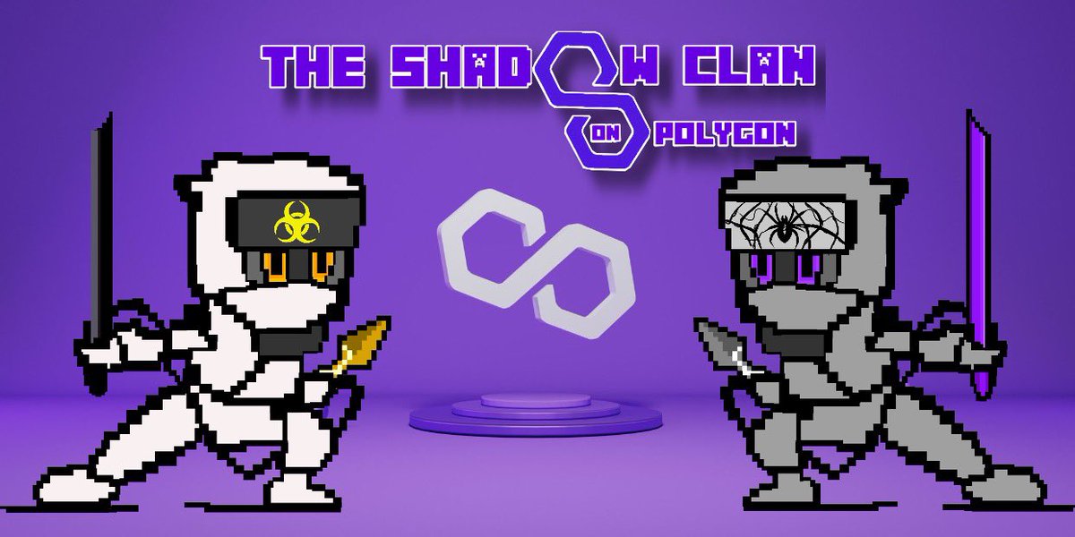 Hi <a href="/0xPolygon/">Polygon | POL</a> fam

THE SHADOW CLAN 🧵

The Shadow Clan is a collection of pixelated ninjas lurking in the shadows on Polygon network