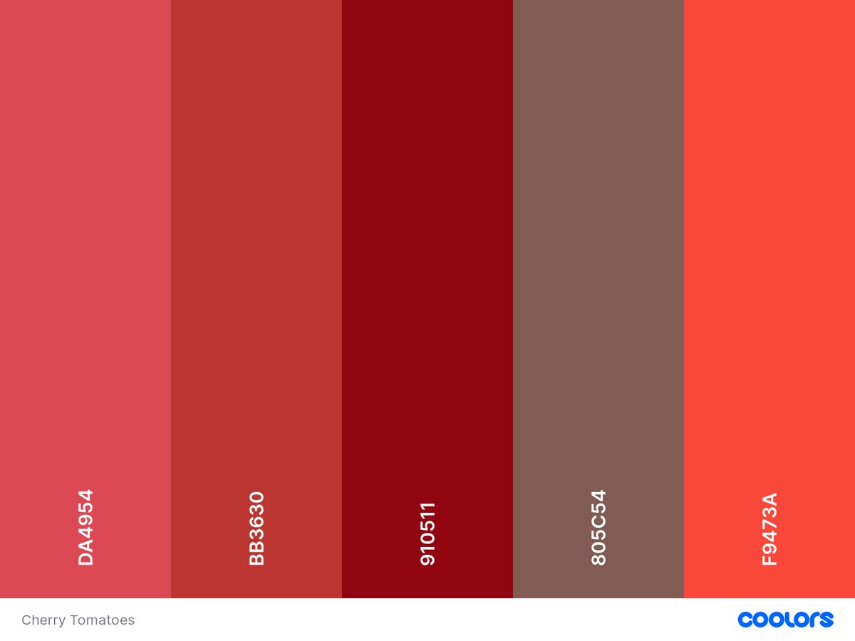 Kateryna_Design's tweet photo. A colour palette of the week.
.
#colourinspire #red #inspiration https://t.co/baPz36LHPK