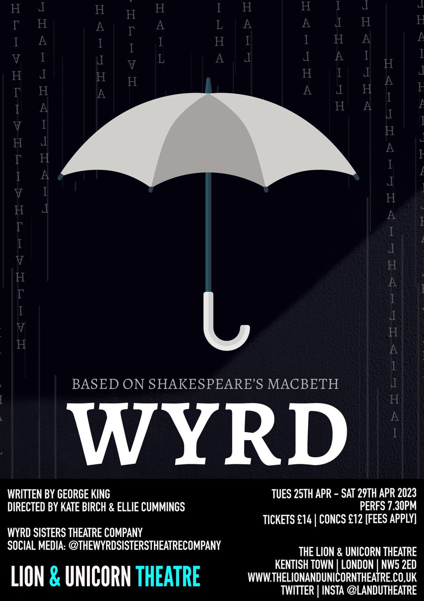 Kate_The_Actor's tweet photo. Holy crap. On the way to London for our London debut with @WyrdSistersTC that I co-founded. Can’t believe it’s real. @LandUTheatre #offwestend #wyrd #wyrdsisters #shakespeareadaptation #Shakespearebirthday #macbeth #threewitches https://t.co/QXNgRcmsSg