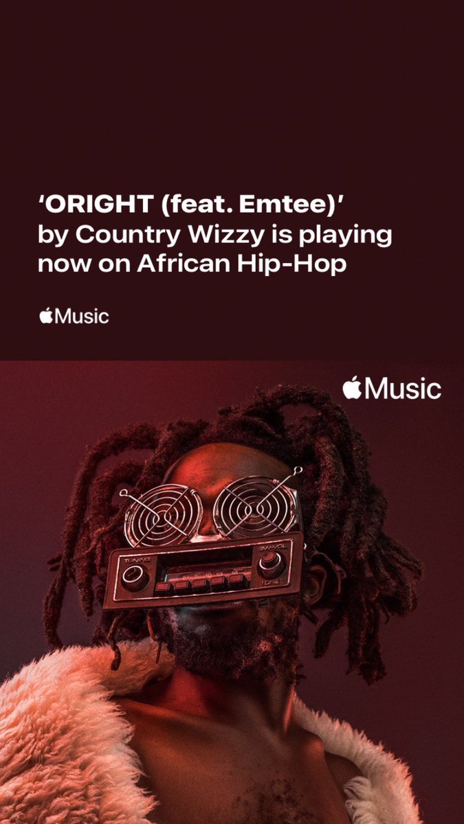 countrywizzy_tz's tweet photo. Keep Streaming #Oright on all DSPs
https://t.co/WzVl3jhd8C https://t.co/qRdP2H0DEa