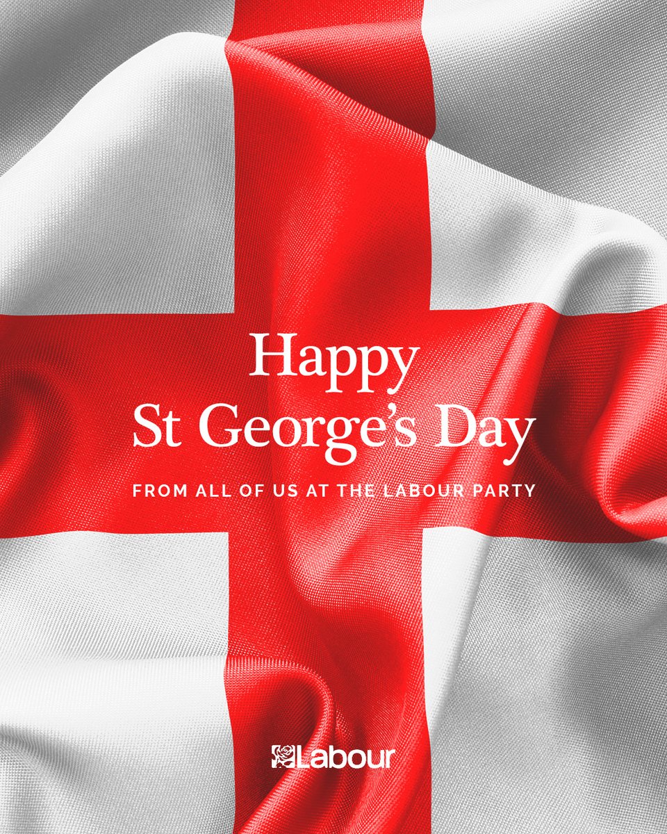 BrumLabour's tweet photo. Happy St George’s Day from all of us at the Birmingham Labour Group! https://t.co/C7cjjyPnul