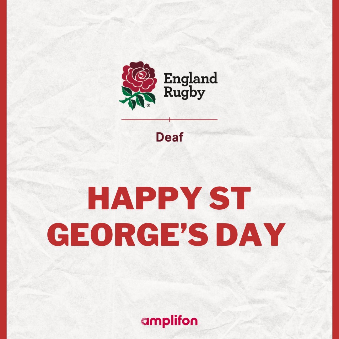deafrugby's tweet photo. 🏴󠁧󠁢󠁥󠁮󠁧󠁿 

A Happy St George’s day to all of our followers! 

#EDRU https://t.co/6livQrwgM8