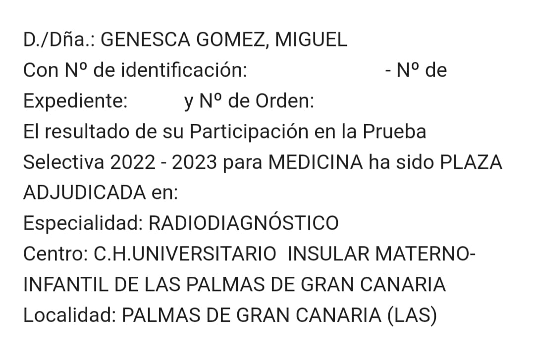 MGenesca98's tweet photo. Se hizo realidad!!!!
R1 de Radiodiagnóstico en el Hospital Insular de Las Palmas de Gran Canaria 🖤🇮🇨🌵🌴🌋🌊 https://t.co/EUsxnIarju