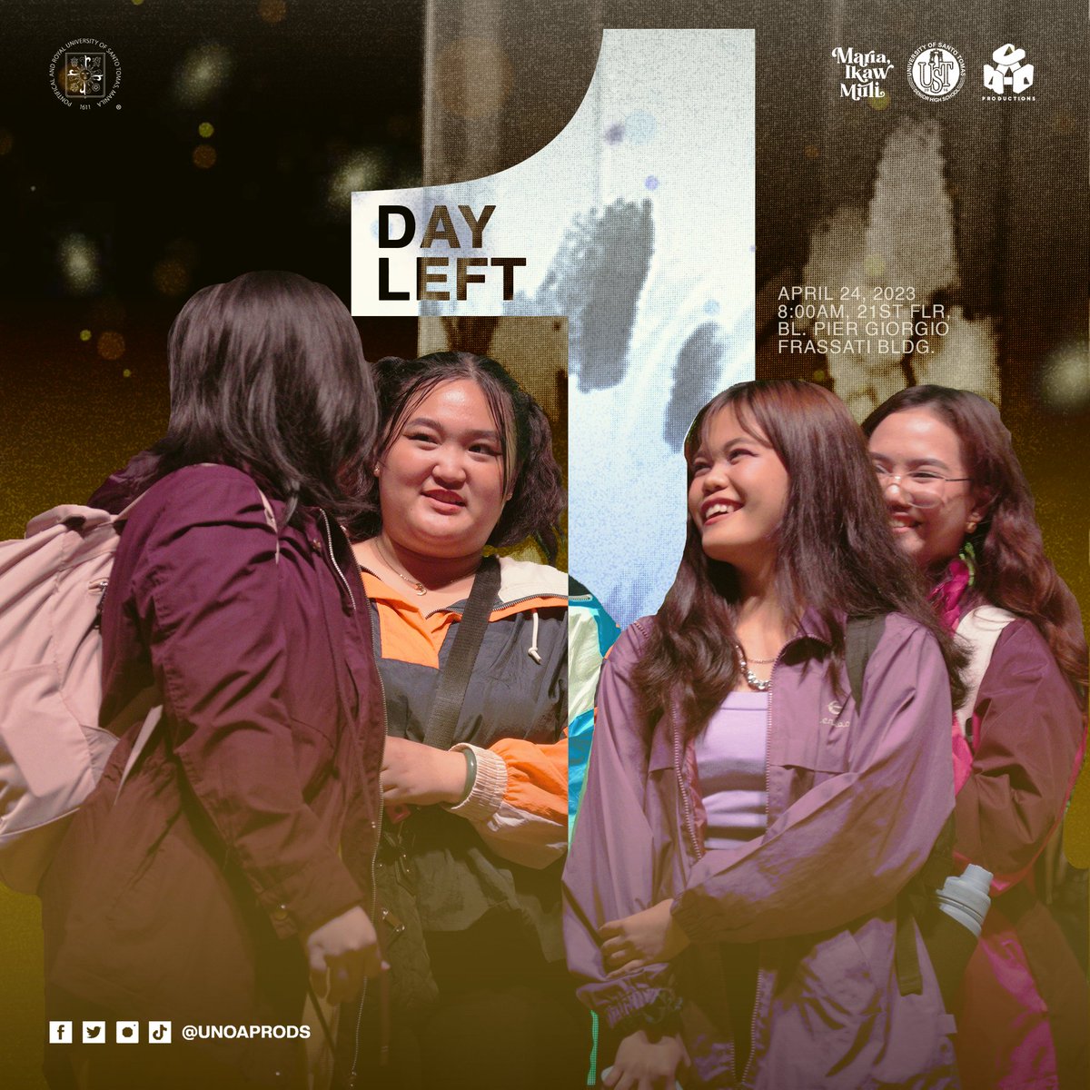 UNOAProds's tweet photo. BUKAS NA ANG PINAKAHIHINTAY NATIN! 🌙

Ilang oras na lang at magkikita-kita na tayo sa tanghalan! Maghandang saksihan ang isang busilak na pagmamahalan na magdadala sa 'yo sa tuktok. ⛰️💛

🎭 MARIA, IKAW MULI: Modernong Kwento ng Bundok Makiling https://t.co/FTcfbbFTFO