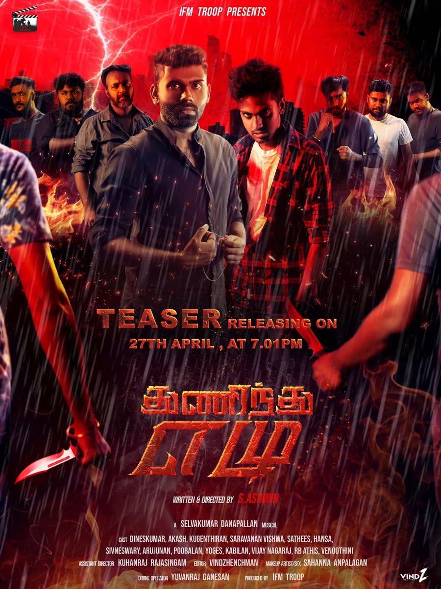 shawn_ashwin's tweet photo. Here it is fam !💥
Thuninthu Ezhu Teaser from 27th April 2023 at 7.01pm❤️‍🔥
Stayyy tuneddd to experience the world of #TE 🔥 

Written &amp; Directed by Dir S Ashwin
Poster Designer Vindzhenchmen @govindzy 

Do like and share if you liked the poster guys😉❤️ #fyp #ifmtroop https://t.co/4BGSXjwuUE