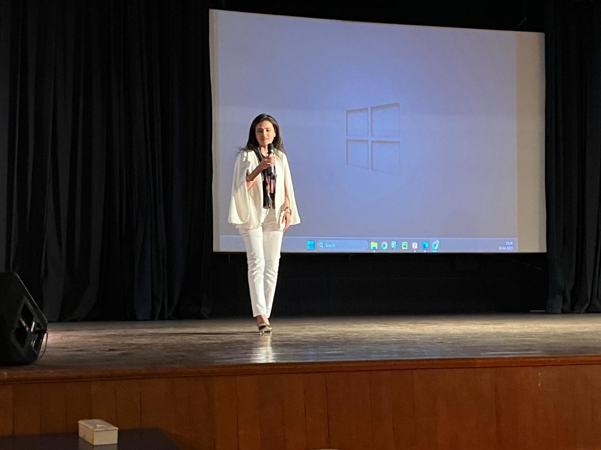 GDGPune's tweet photo. "Unlocking the Potential of Rural India: Creating futurists and technologists from rural India π»ππ»
A great session by Payal Rajpal!
#IWDPune23 #WTMPune #GDGPune #BFHL #BFHL_moment https://t.co/hfrQo1eb0L