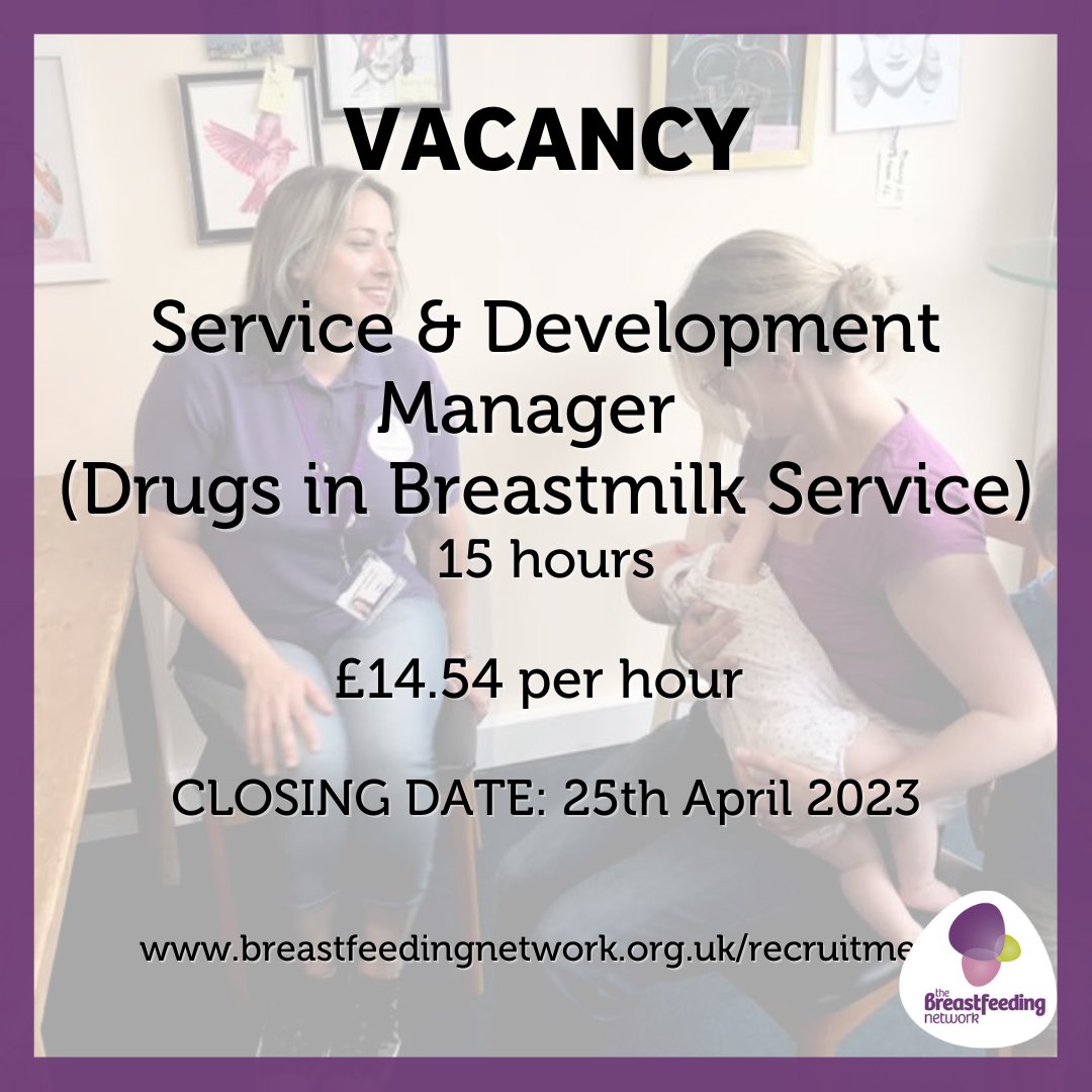 BfN_UK's tweet photo. Last chance to apply for this amazing position as the deadline for application is tomorrow! π
https://t.co/zKkt0BQ3gj
#Recruitment #DrugsInBreastmilk #CharityJobs #ServiceManagerJobs #InfantFeedingJobs https://t.co/rcdy7U340m