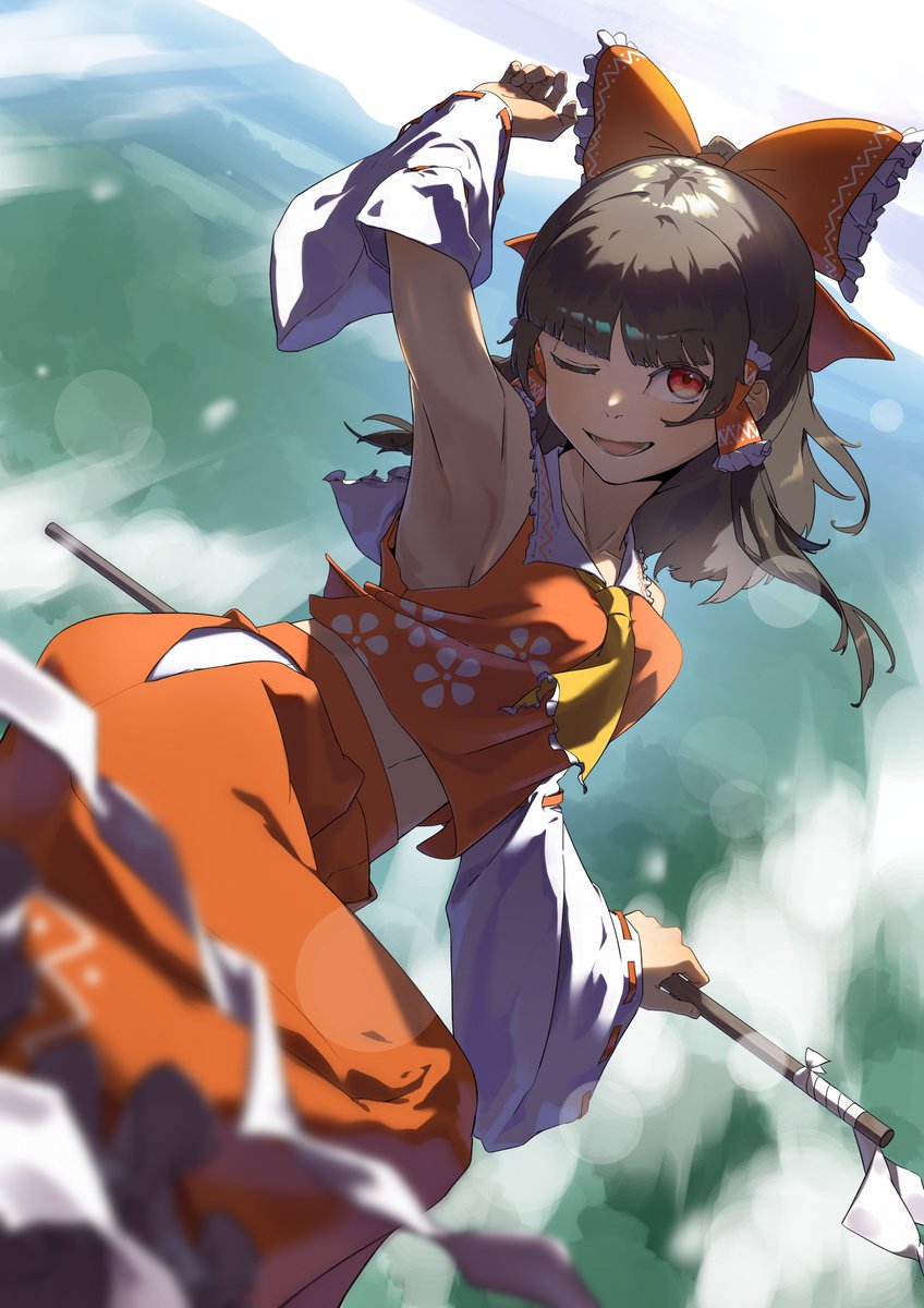 akutako_aki's tweet photo. 博麗霊夢さんを描きました。
#東方Project   ＃東方 https://t.co/4bDDklMm2G
