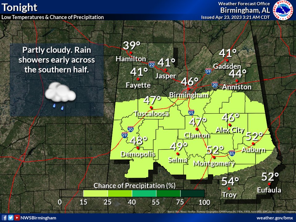NWS Birmingham on Twitter "610a 4/23 A very pleasant Sunday