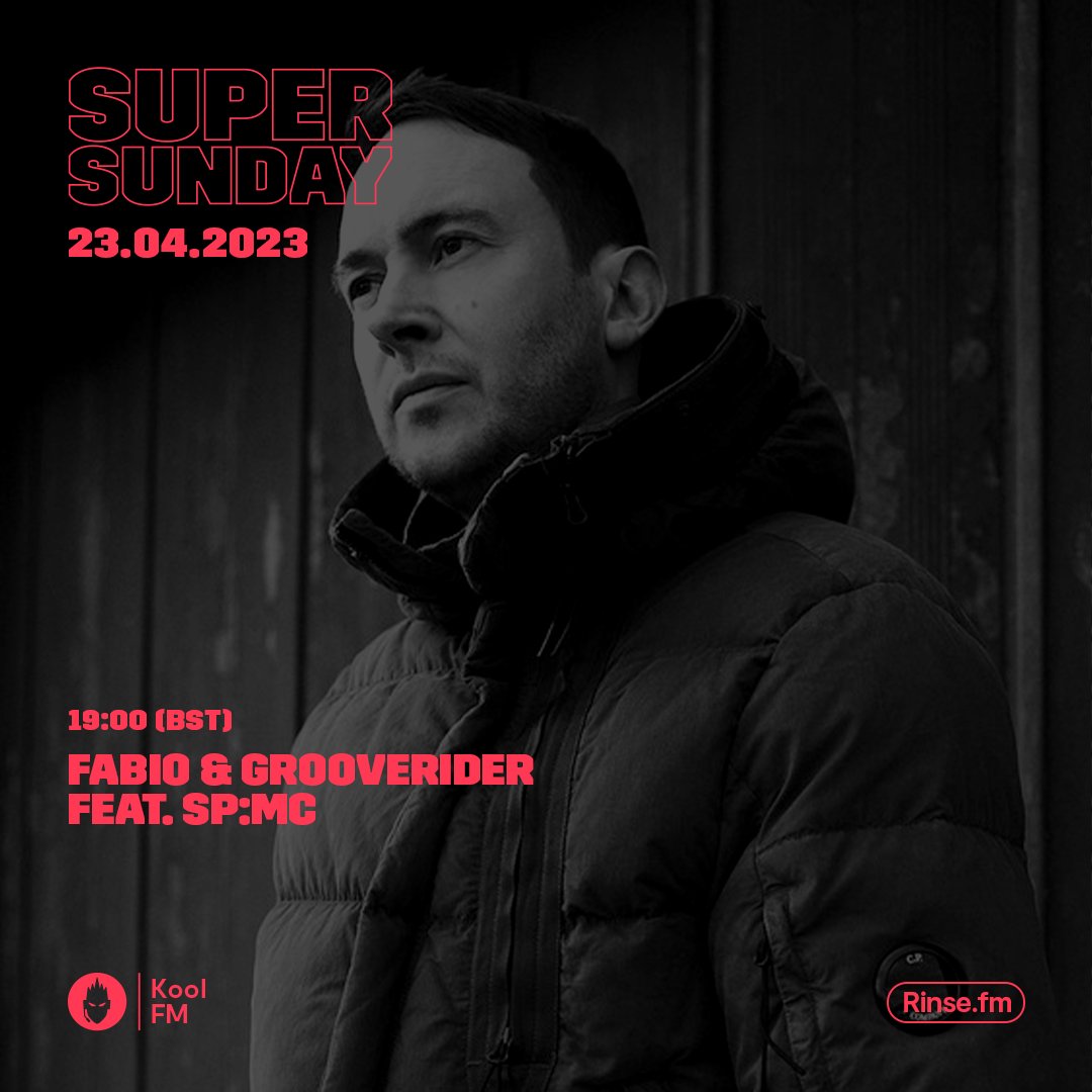 LIVE: it's <a href="/fabioandgroove/">Fabio & Grooverider</a> feat. #SPMC on rinse.fm + 106.8FM    

#RinseFM #KoolFM #SuperSunday